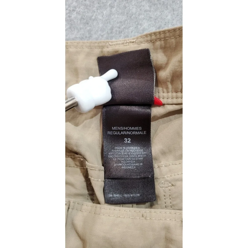 North Face Men's Axez Shorts Size 32 Tan‎ 5-pocket Zipper Hiking Outdoors